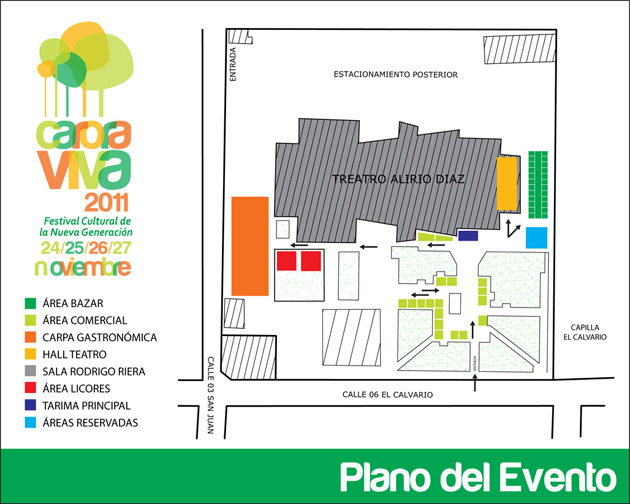 Plano del teatro Alirio Diaz para el Evento Carora Activa